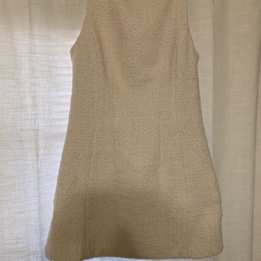 H&M Cream Textured Mini Dress
